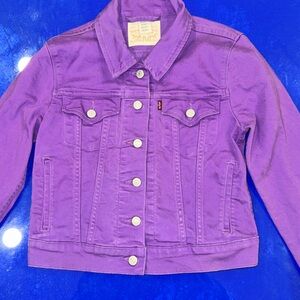 Levi’s Rare Purple Denim Trucker Jacket Y2K Streetwear Dopamine Streetwear SZ S